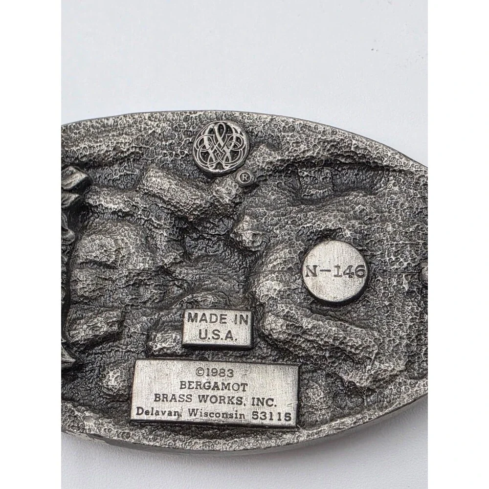 I'm Proud To Be An American 1983 Bergamot Brass Works  Belt Buckle N-146
